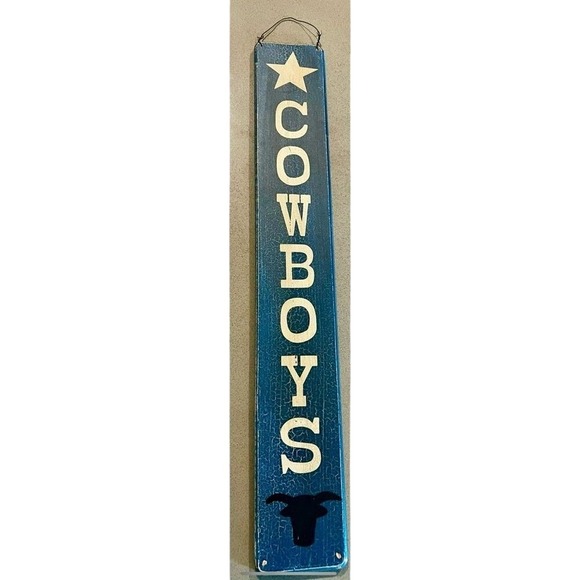 Other - Blue And Gray Cowboys Wall Sign. 24"X3"